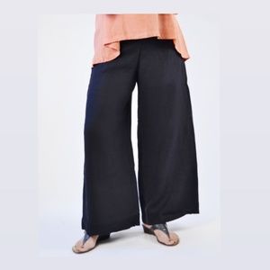 Bryn Walker black linen wide leg pant